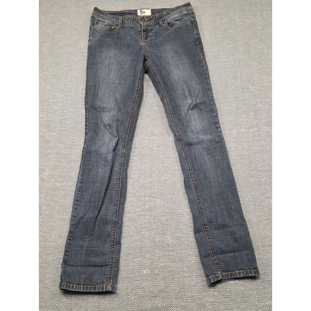SO Jeans Womens Size 9 Average Skinny Coffee Wash Dark Blue Denim DJBS21058